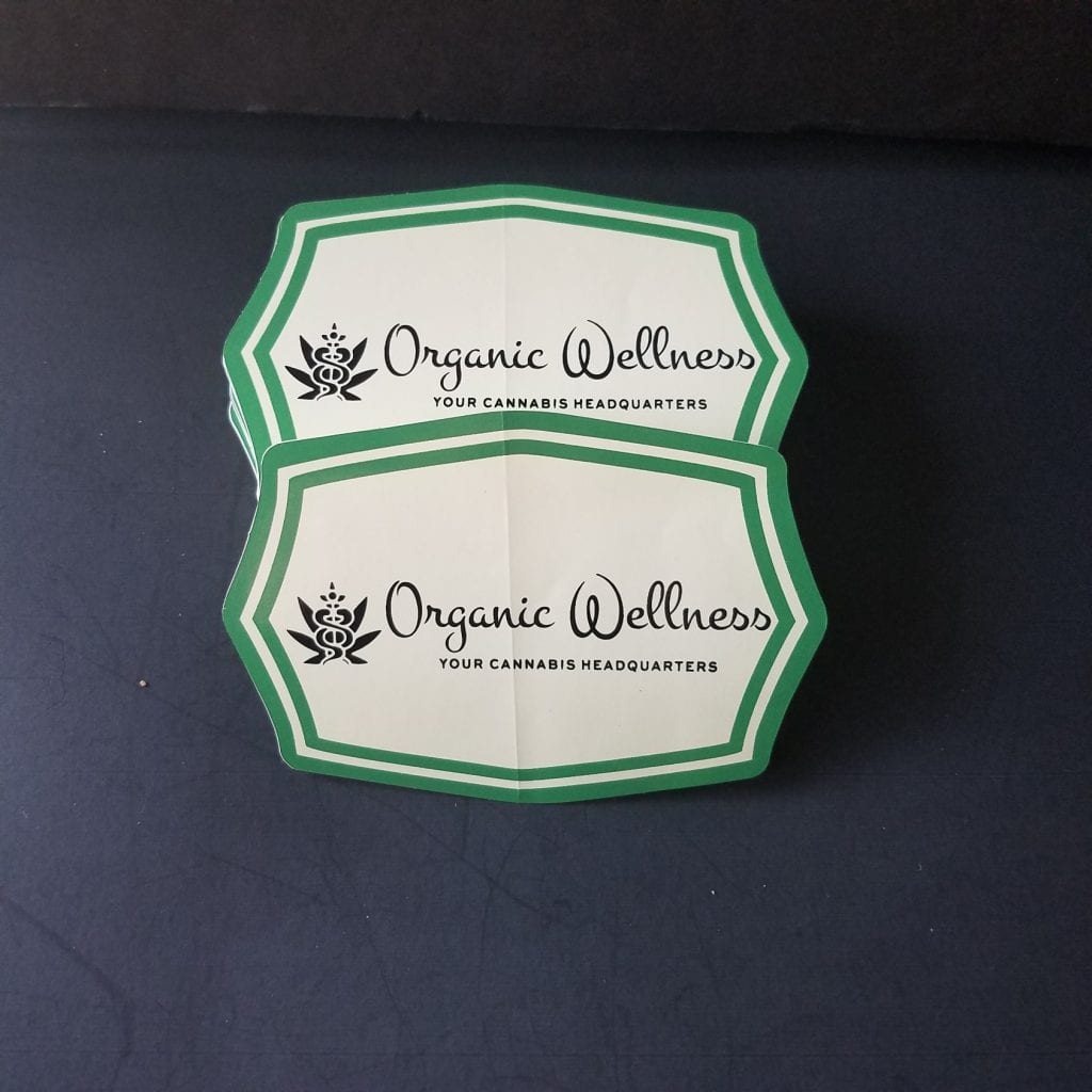 Organic Wellness Custom Vinyl Dispensary Stickers