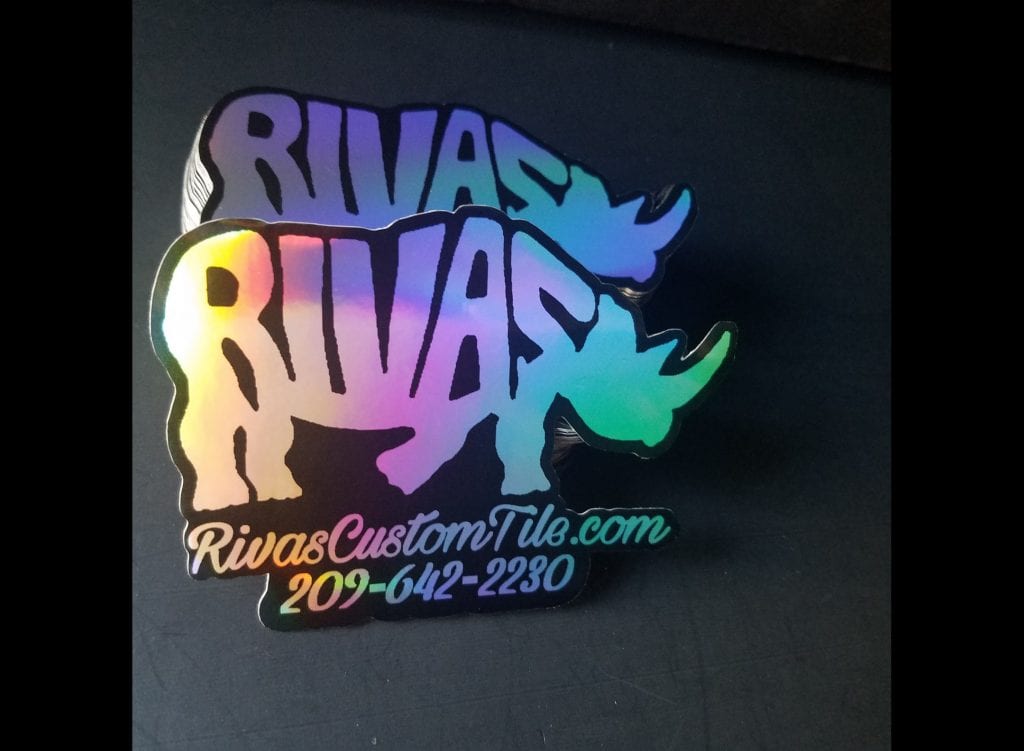 Custom Holographic Stickers Rivas Tile