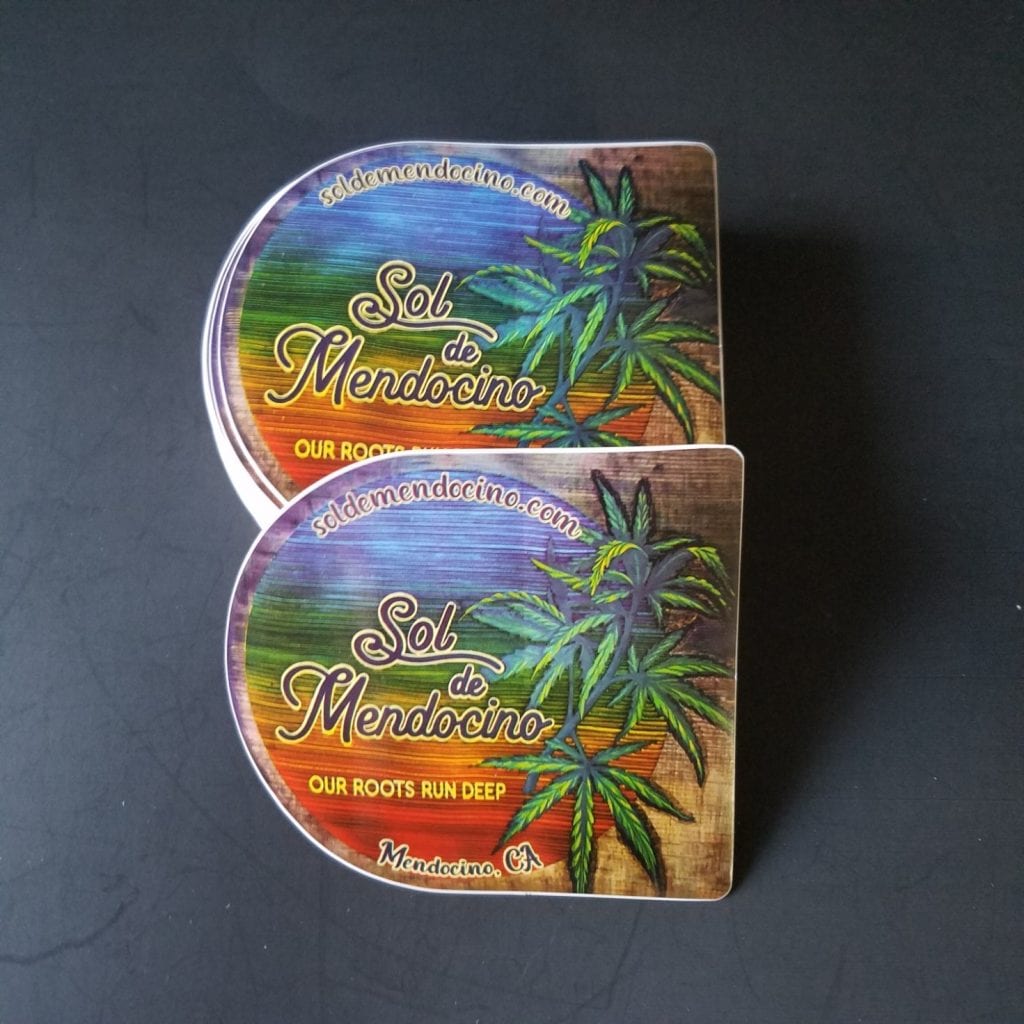 Sol de Mendocino Custom Vinyl Dispensary Stickers
