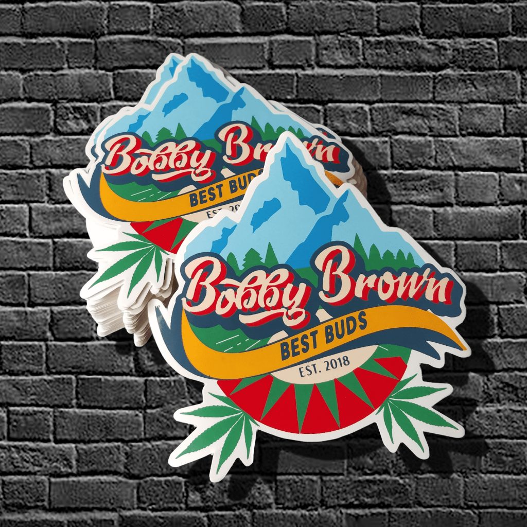 Custom Vinyl Dispensary Stickers Bobby Brown's Best Buds