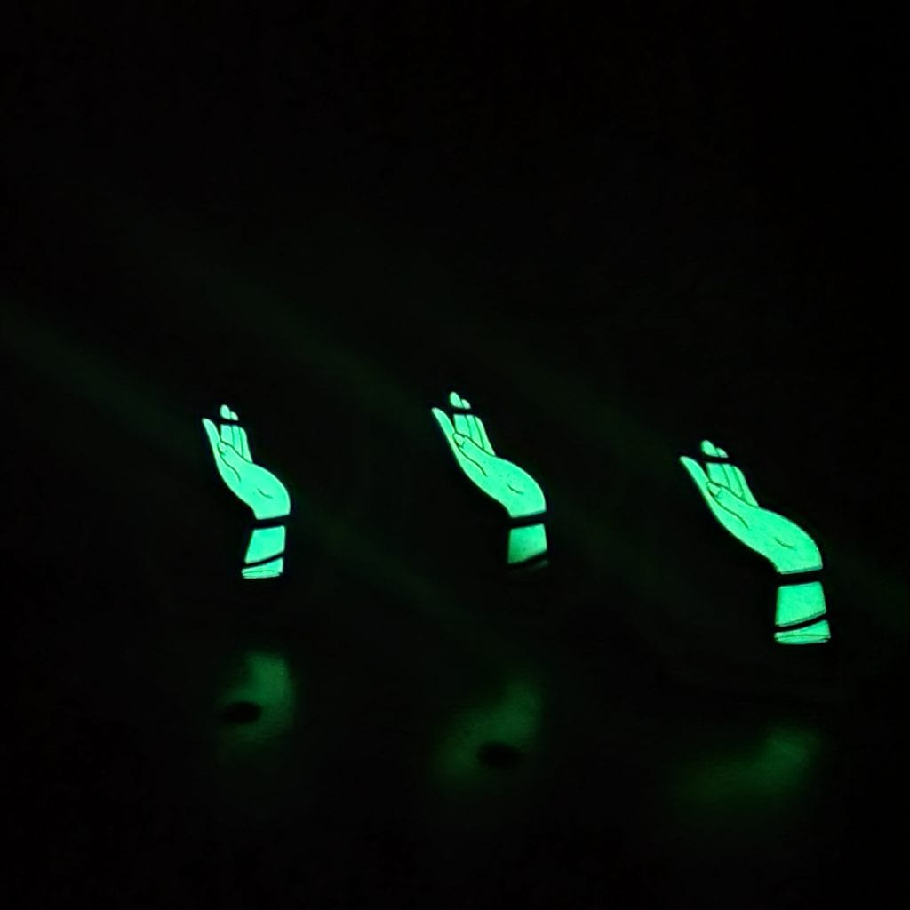 Custom vinyl glow-in-the-dark stickers