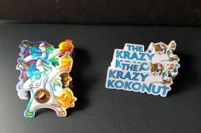 Custom Holographic Stickers business package The Krazy Kokonut