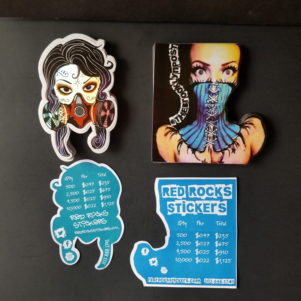 Arie Sugar Skull and The Brooklyn Post vinyl stickers
