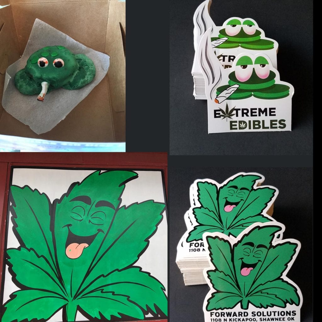 Forward 420 Solutions Graphic Design Custom Stickers from edibles and photo