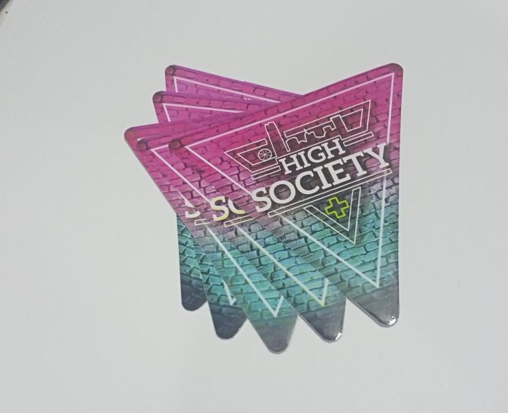 Custom Vinyl Dispensary Stickers High Society