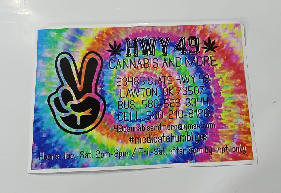 Custom Sticker Business Cards Dispensary Hwy 49 Cannabis