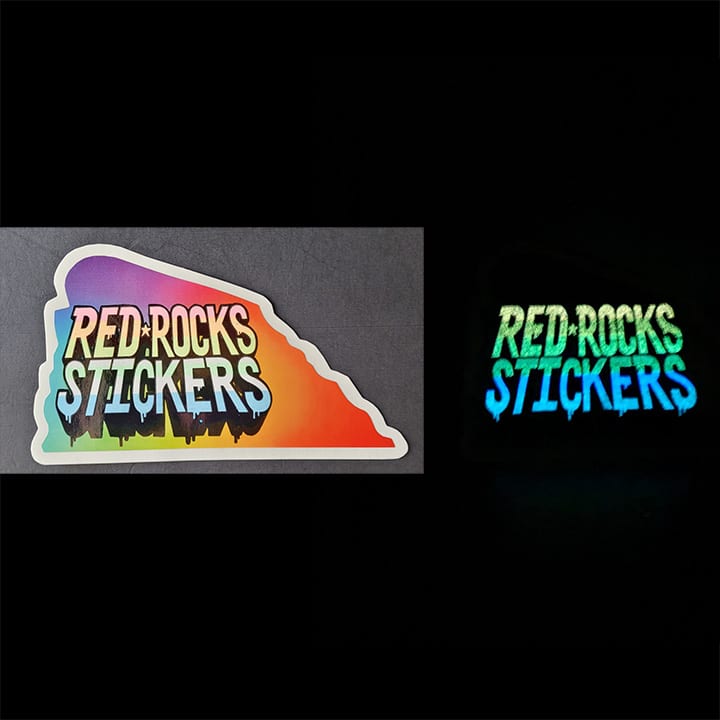 Red Rocks Stickers Multicolor Glow-in-the-dark stickers