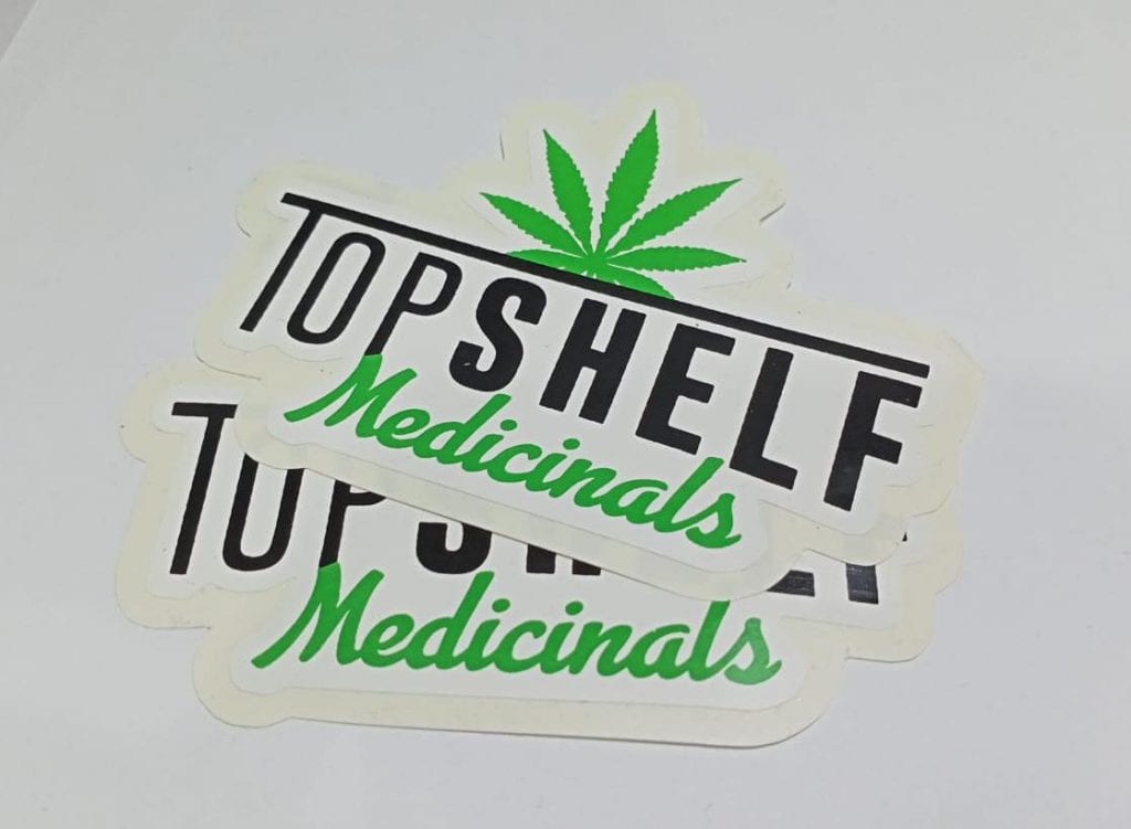 Custom Vinyl Dispensary Stickers Top Shelf Medicinals