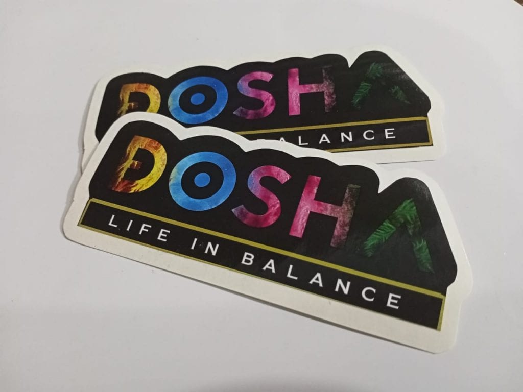 Custom Vinyl dispensary stickers full color DOSHA
