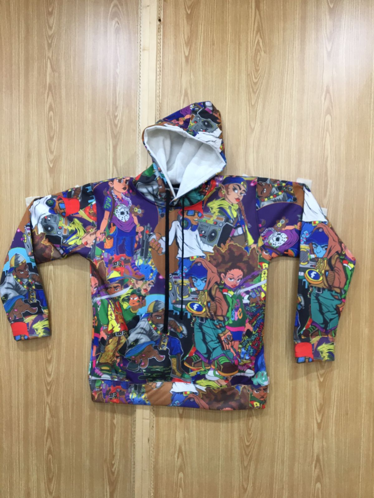 Blue with White Art Sublimation Hoodie AFYM-5022 - AFYM PRODUCTS
